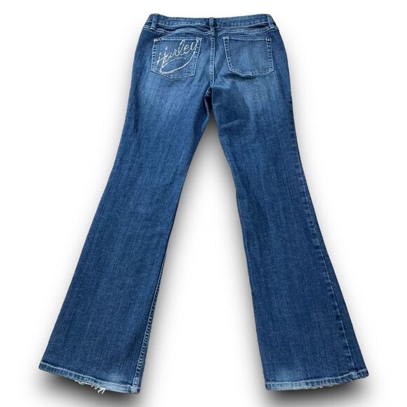 Vintage Harley-Davidson Medium Wash Bootcut Jeans Women’s Size 10 Long - Picture 2 of 10